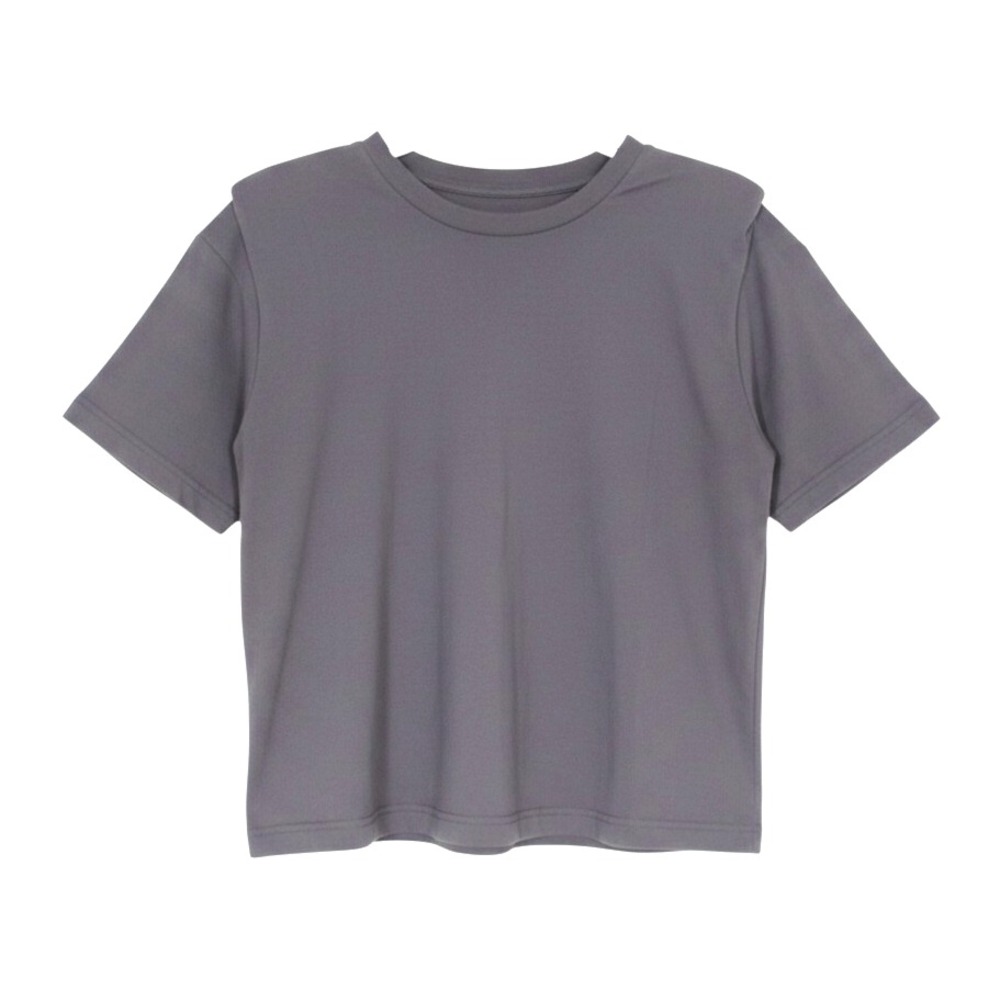 PISTOLA Gray TWILL Crew Neck DISTRESSED BOLD CAPPED Muscle T-Shirt/Tee Sz S